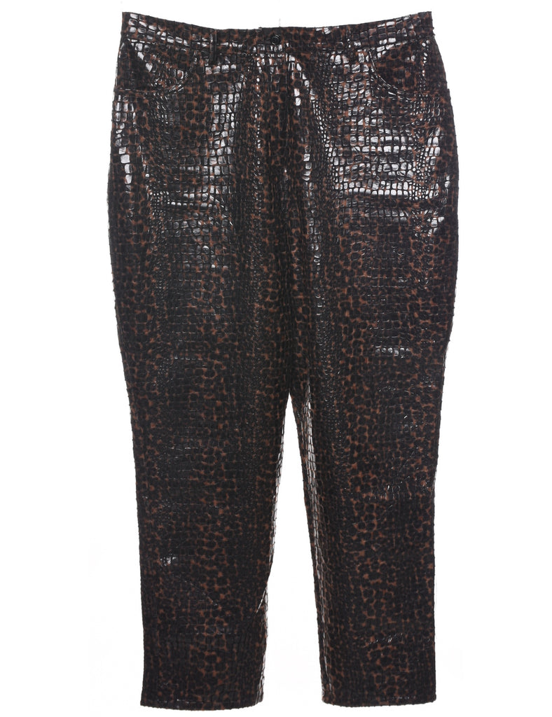 Leopard Print Trousers - W37 L28