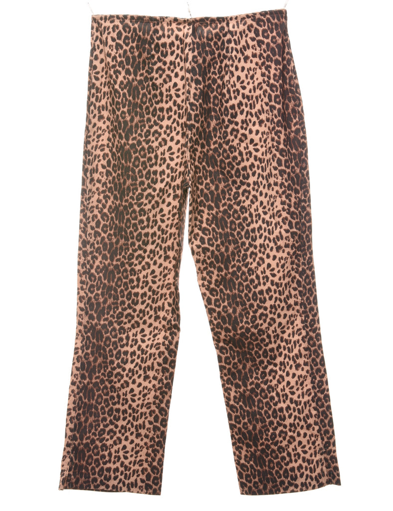 Leopard Print Trousers - W28 L27