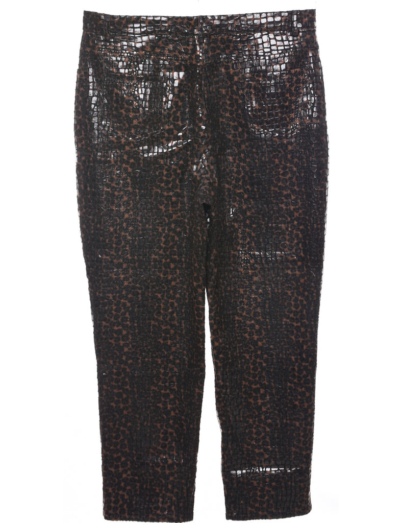 Leopard Print Trousers - W37 L28
