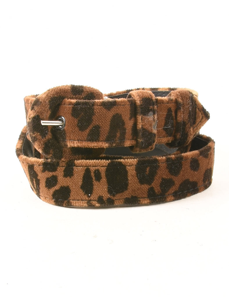 Leopard Print Waist Belt - S