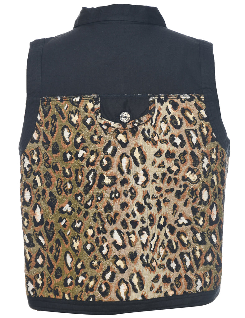 Leopard Print Waistcoat - L