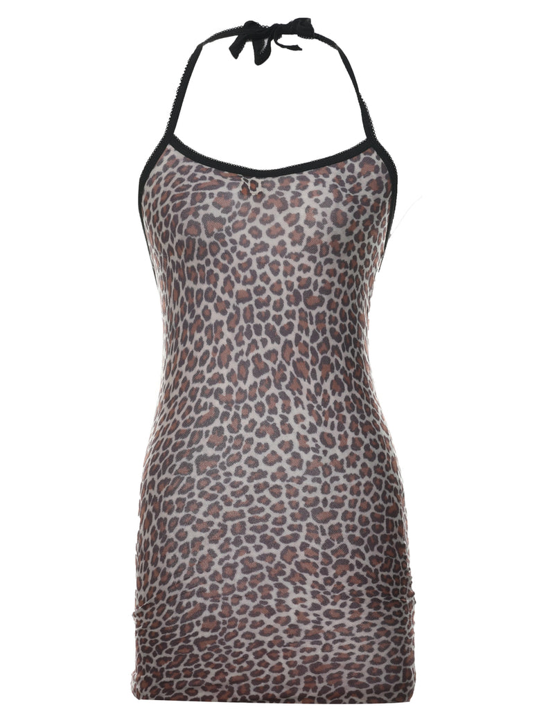 Leopard Print Y2K Slip - XS