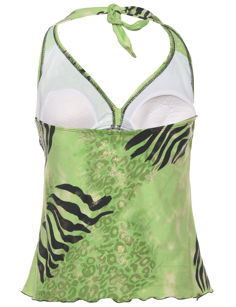 Leopard Print Y2K Top - S