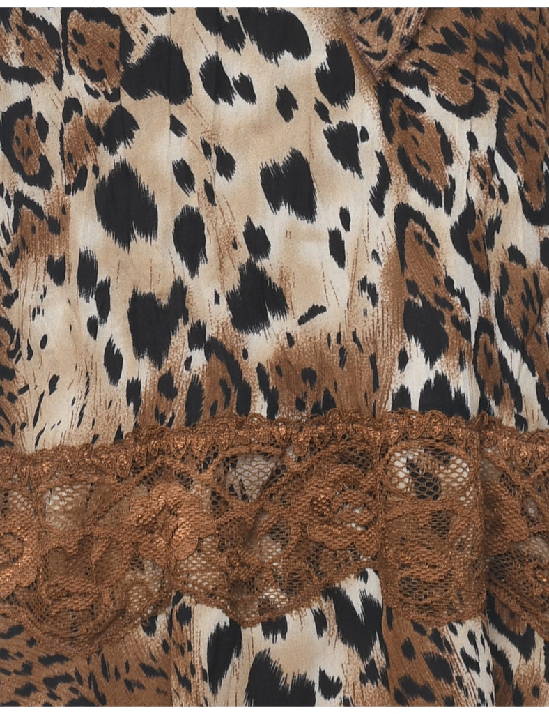 Leopard Print Y2K Top - M