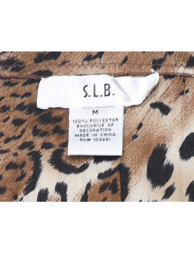Leopard Print Y2K Top - M