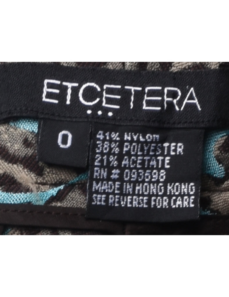 Leopard Print Y2K Trousers - W27 L28