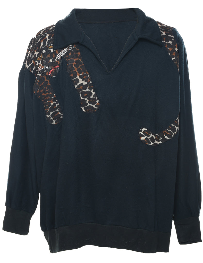 Leopard Printed Sweatshirt - XXL