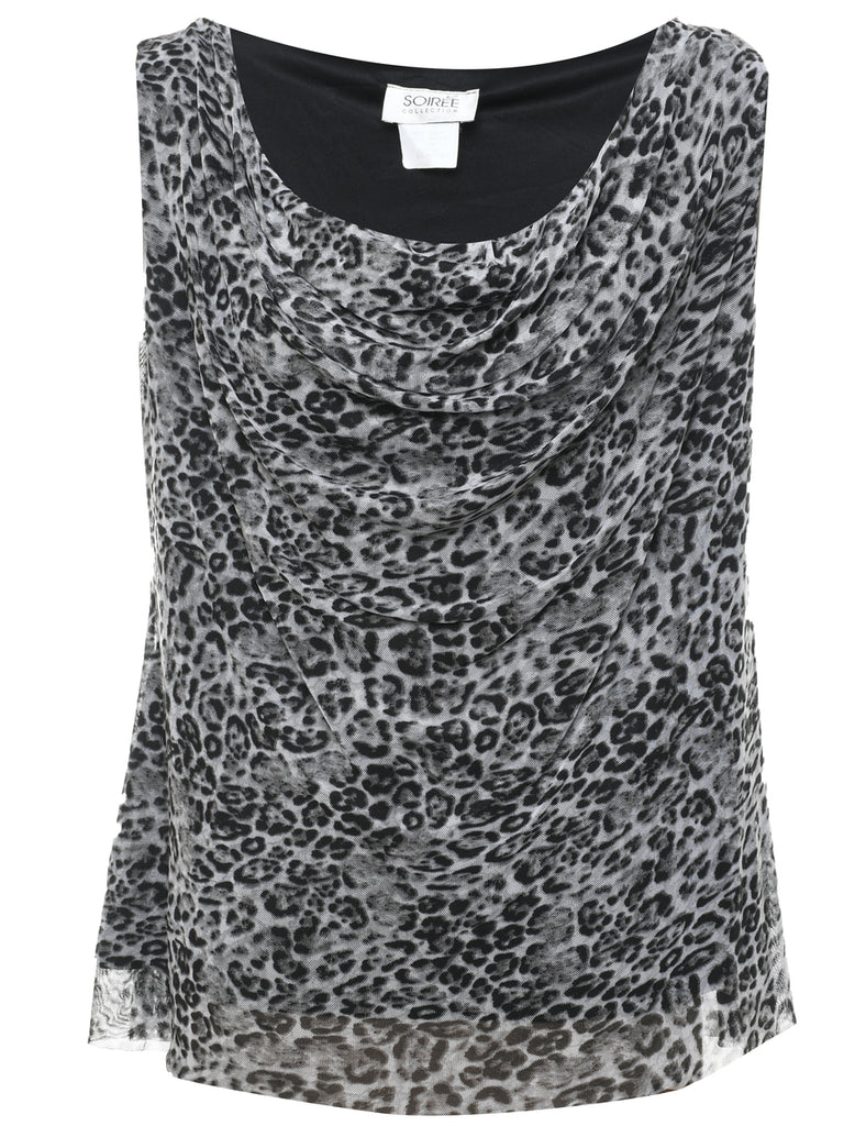 Leopard Printed Top - L