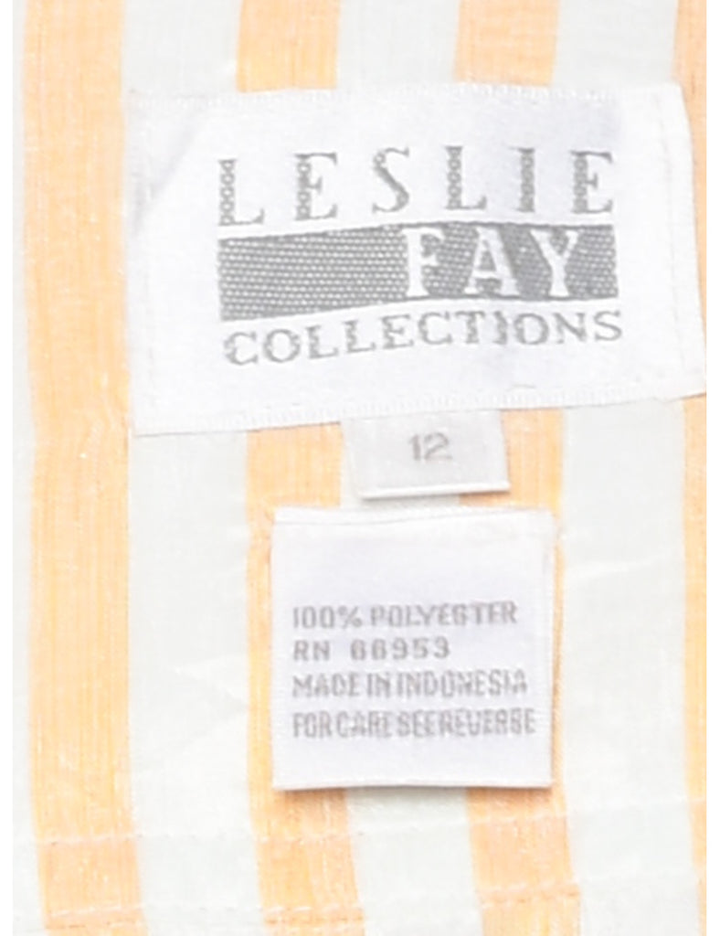 Leslie Fay Striped Dress - L