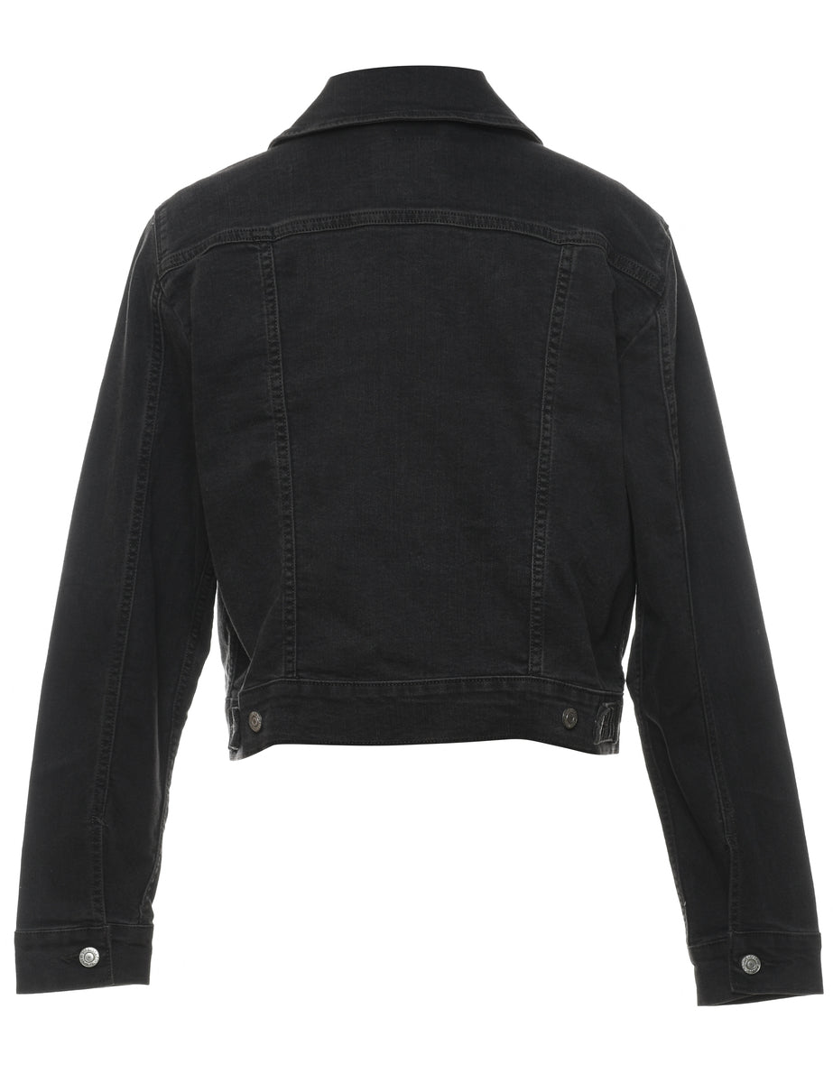 Women's Levi's Levi's Black Cropped Denim Jacket Black, XL