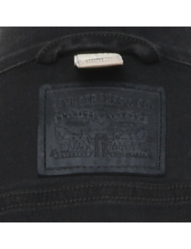 Levi's Black Cropped Denim Jacket - XL