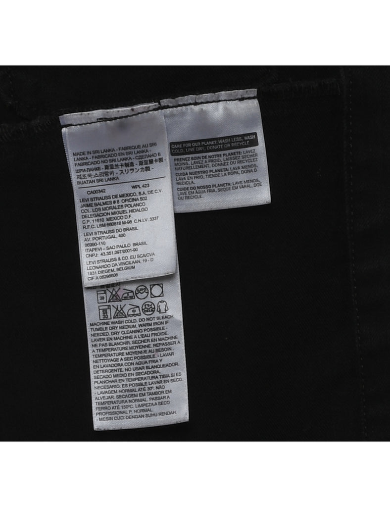 Levi's Black Cropped Denim Jacket - XL