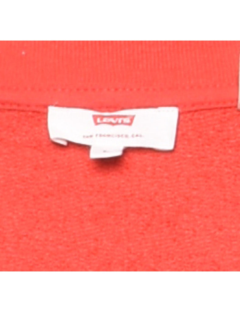Levi's White & Red Printed Sweatshirt - L