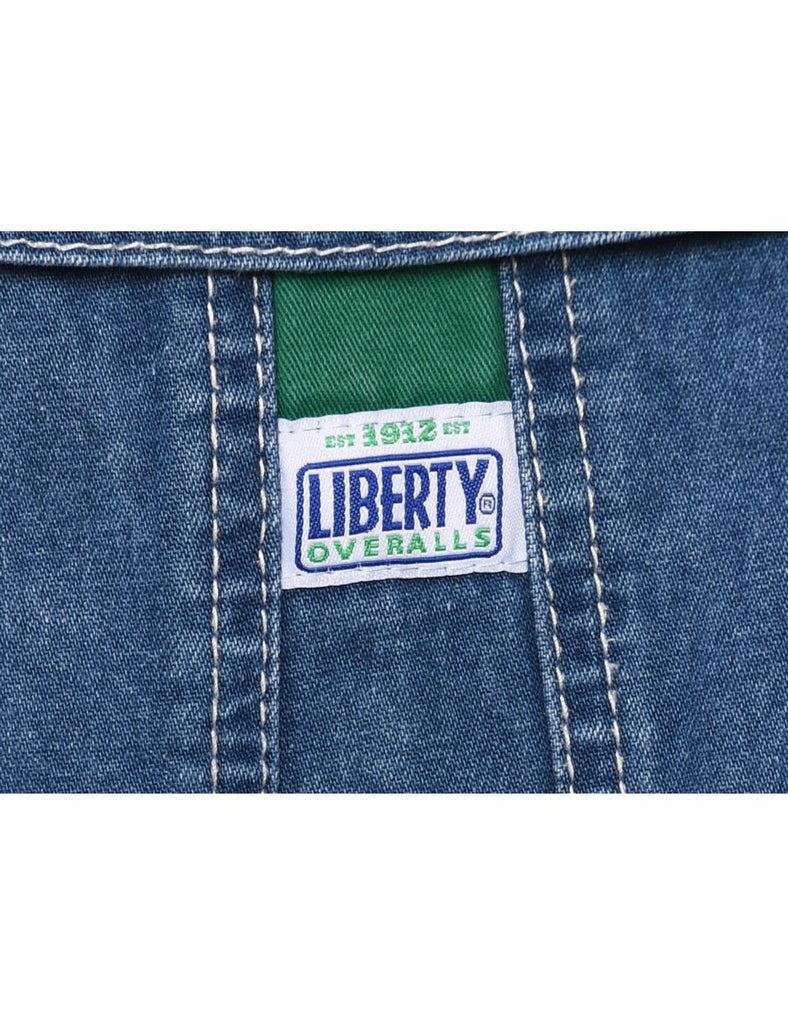 Liberty Medium Wash Cropped Dungarees - W38 L9