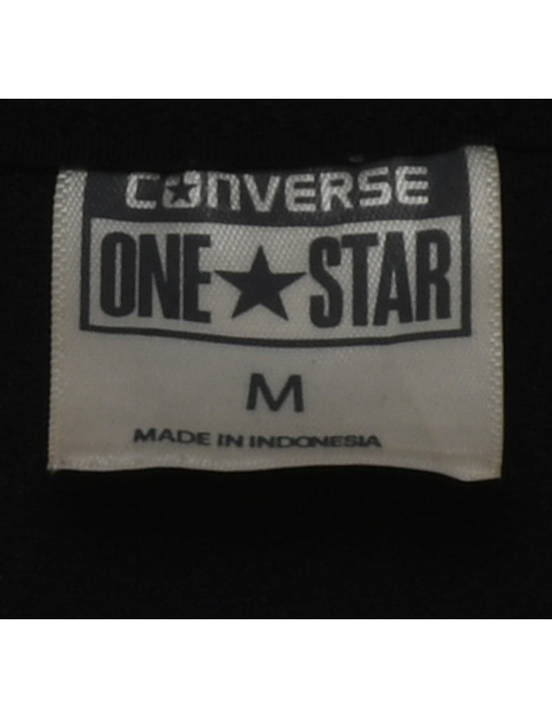 Light Blue & Black Patterned Converse Bikini Bottoms - M