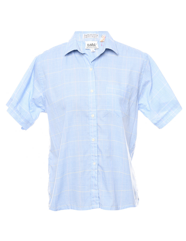 Light Blue Checked Shirt - M
