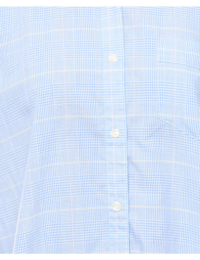 Light Blue Checked Shirt - M