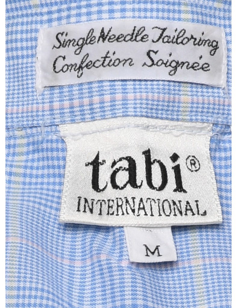 Light Blue Checked Shirt - M