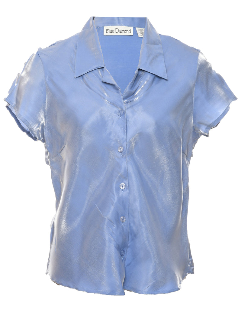 Light Blue Evening Blouse - M