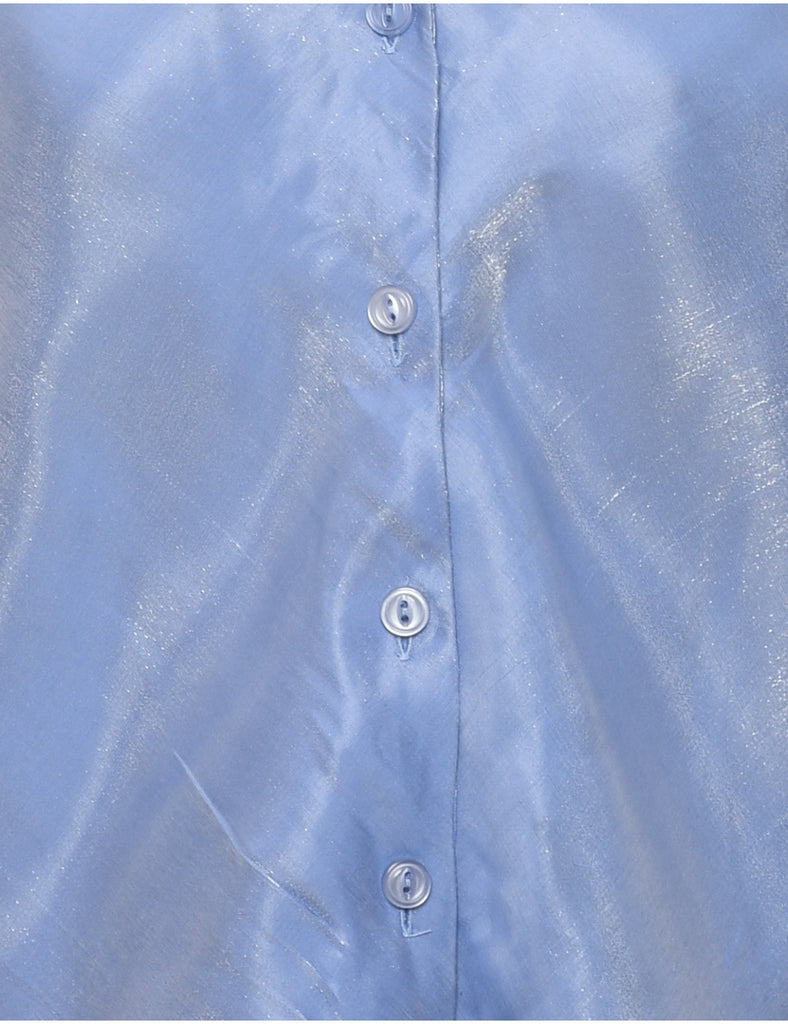 Light Blue Evening Blouse - M