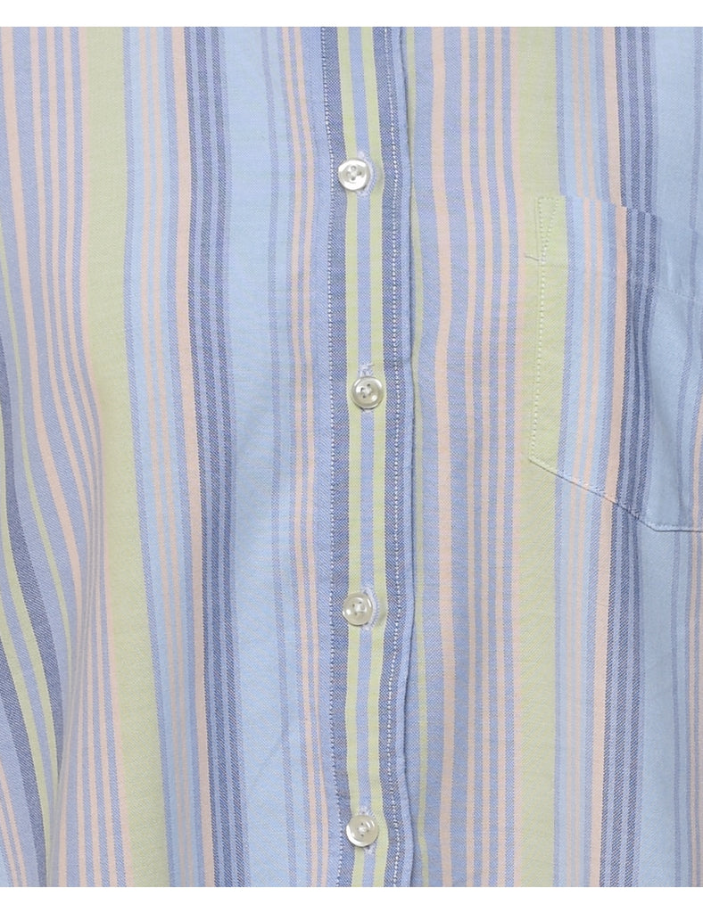 Light Blue Striped Shirt - L