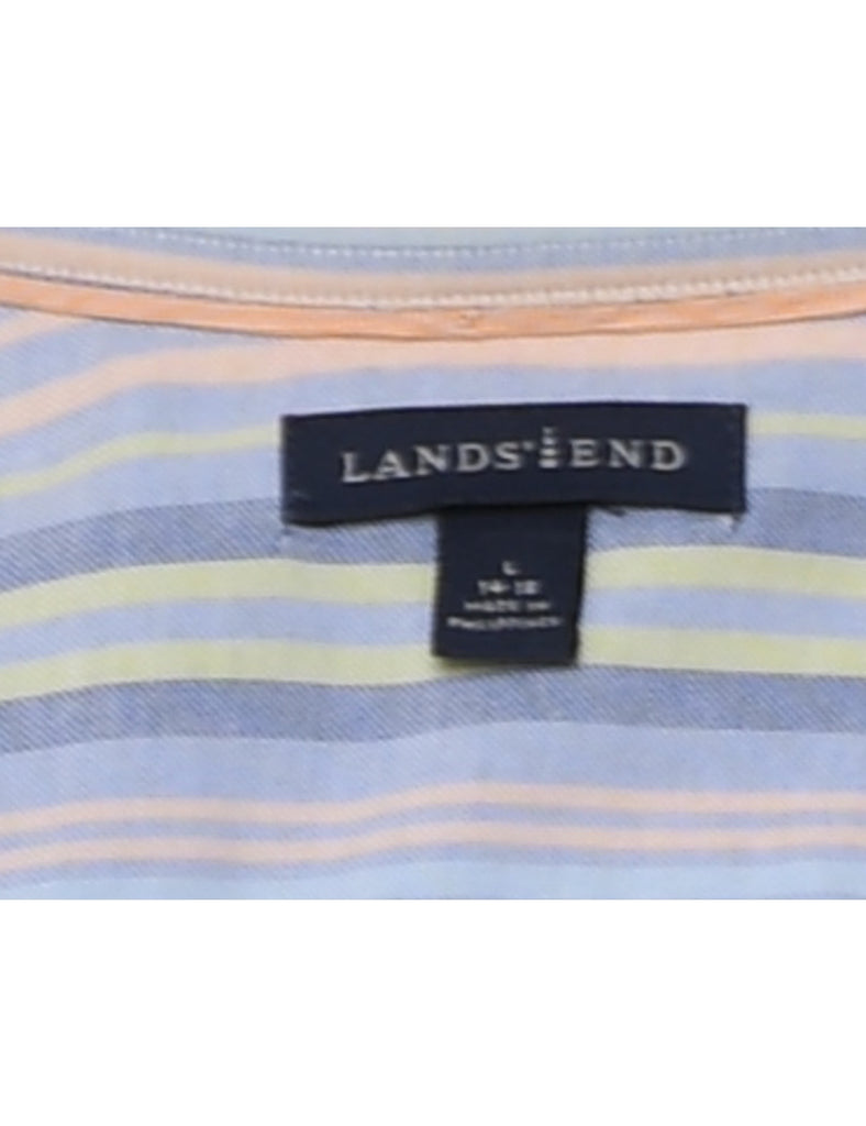 Light Blue Striped Shirt - L
