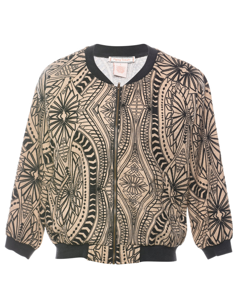 Light Brown Bomber Jacket - L