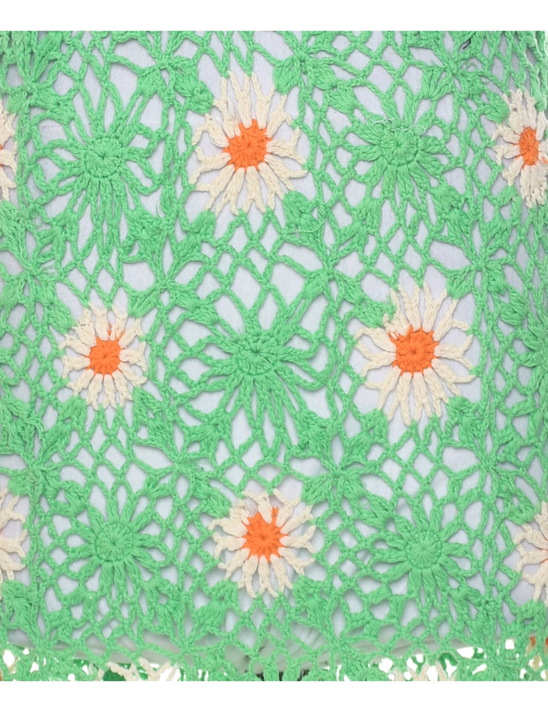 Light Green Crochet Dress - M