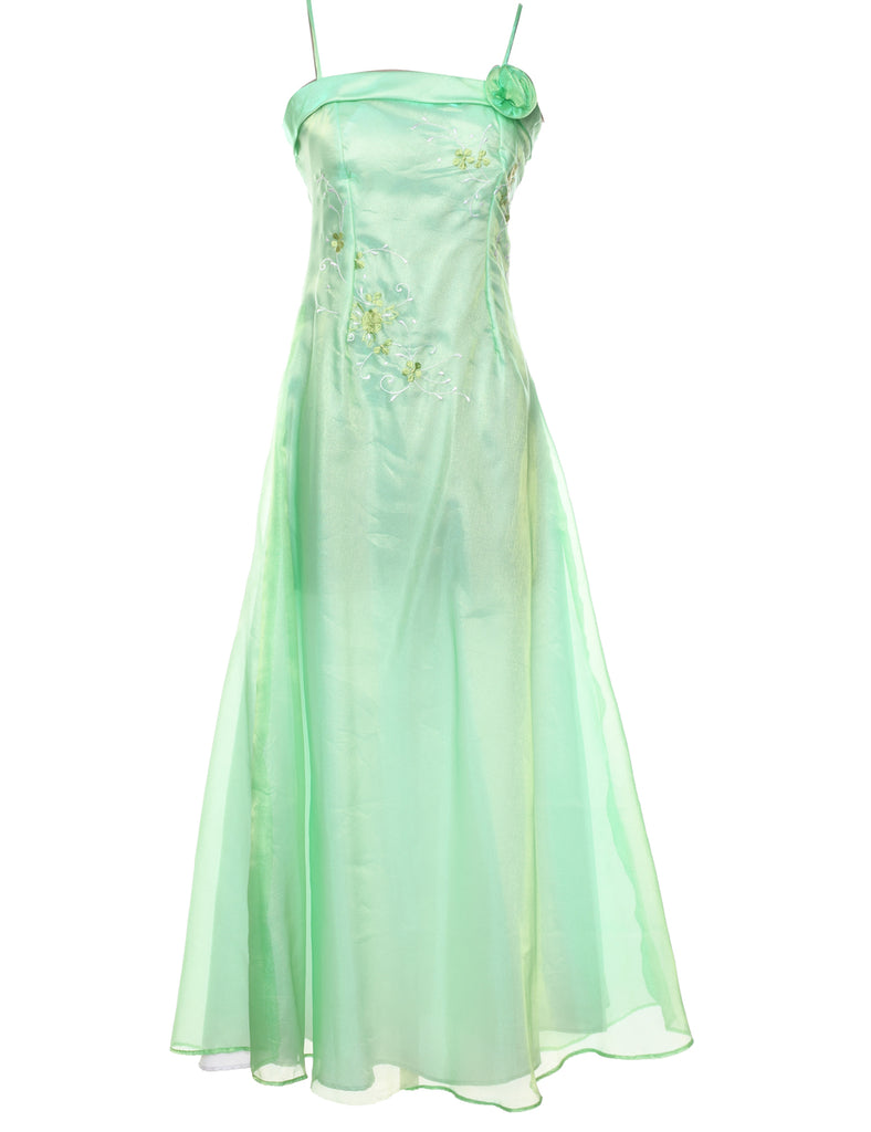 Light Green Evening Dress - M