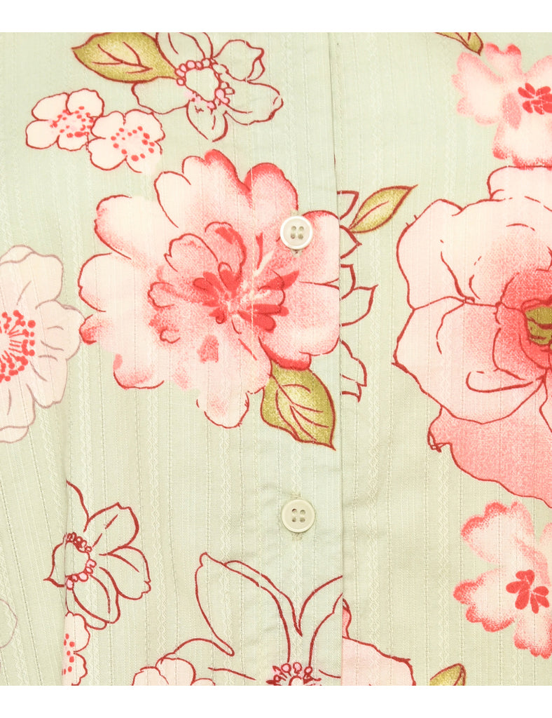 Light Green Printed Shirt - L