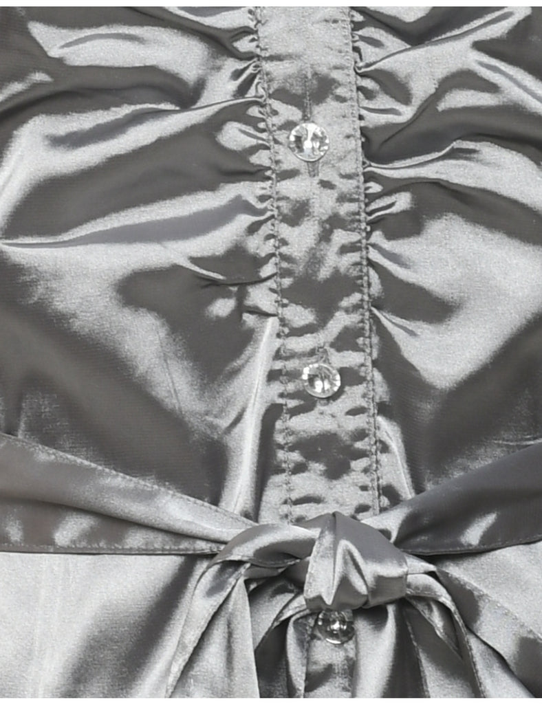 Light Grey Evening Blouse - M