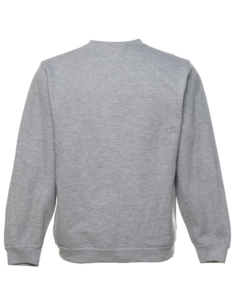 Light Grey Plain Sweatshirt - S