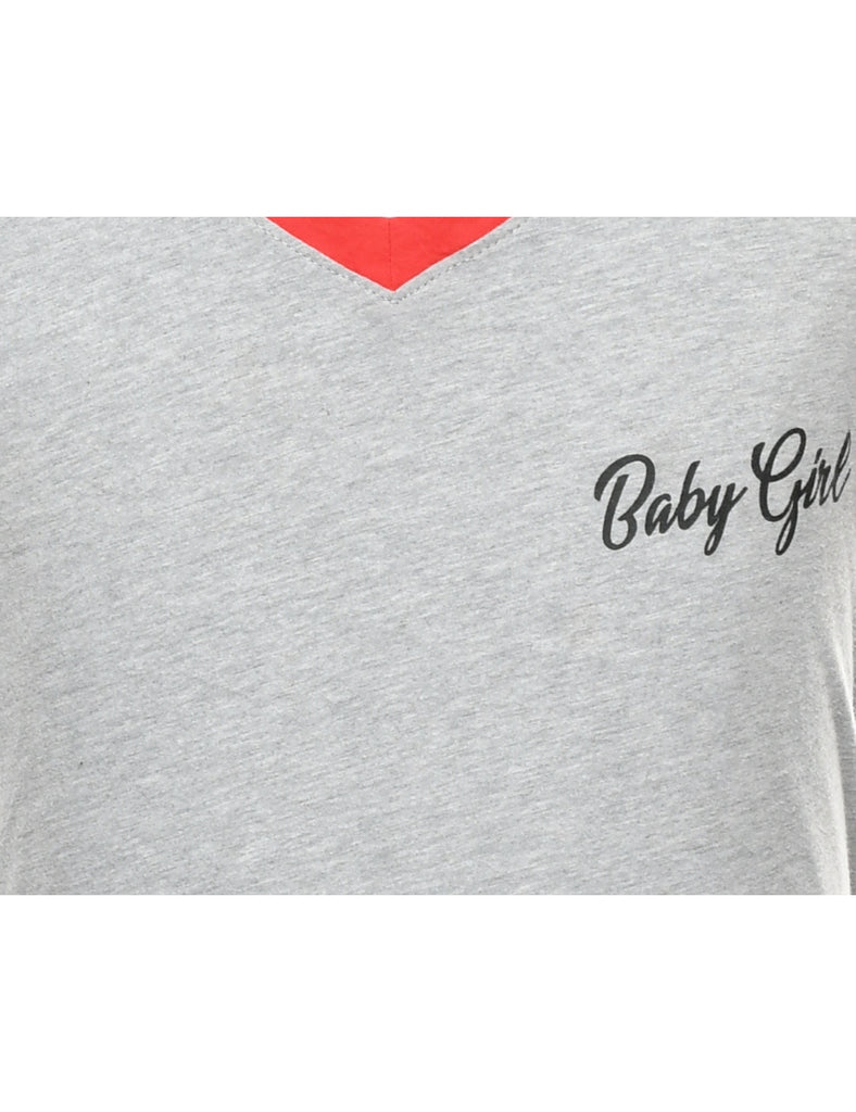 Light Grey Plain T-shirt - M