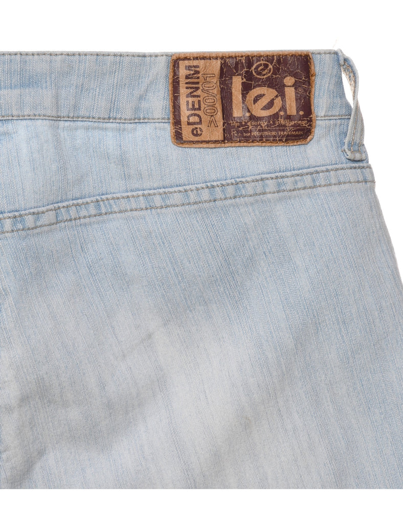 Light Wash Cut-off Denim Shorts - W30 L6