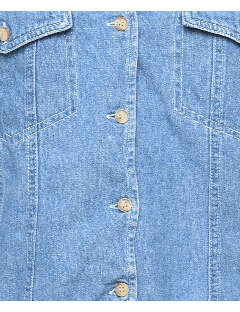 Light Wash Denim Blouse - M