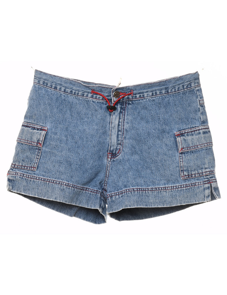 Light Wash Denim Cargo Shorts - W30 L3