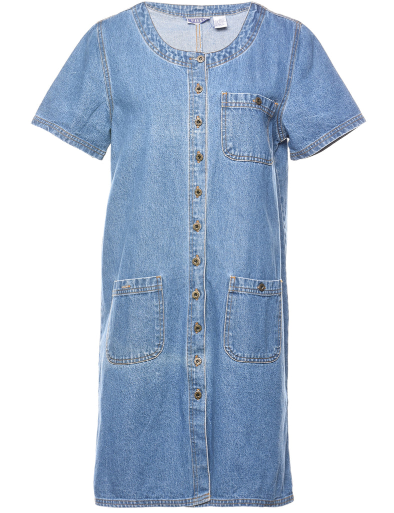 Light Wash Denim Dress - S