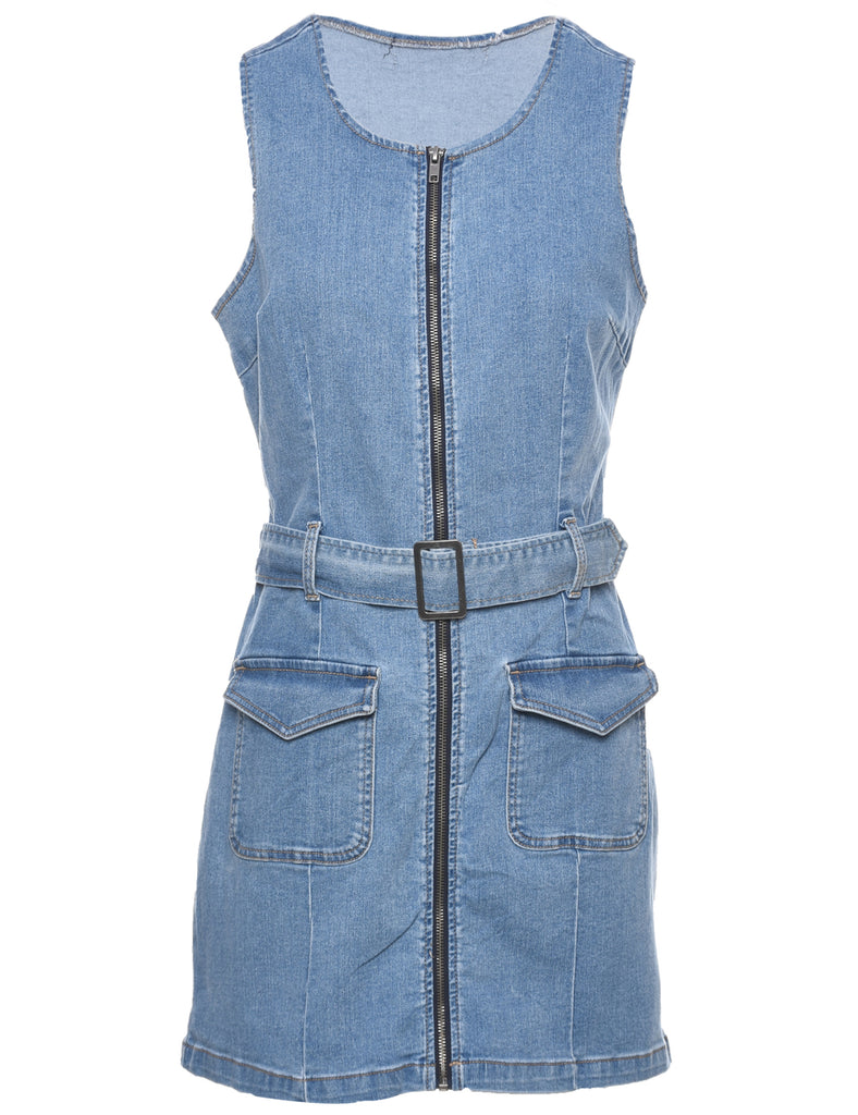 Light Wash Denim Dress - M