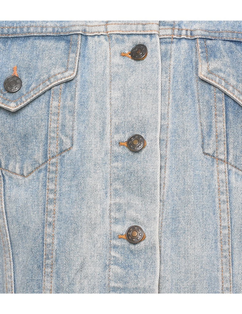 Light Wash Denim Jacket Vest - M