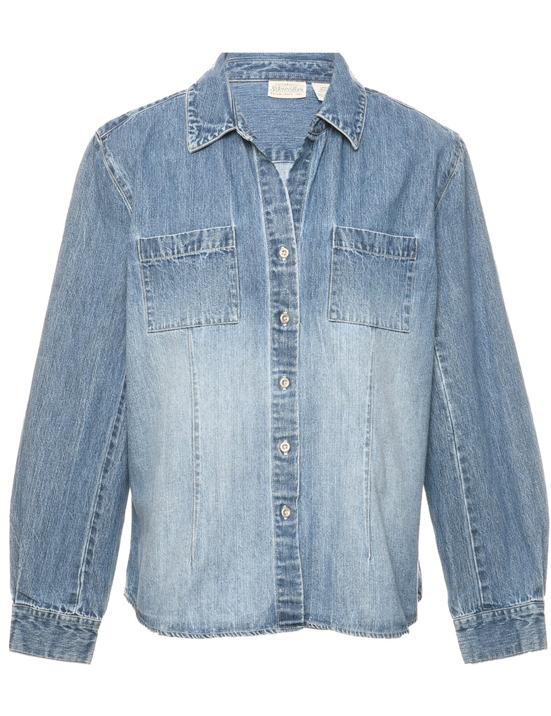 Light Wash Denim Shirt - L