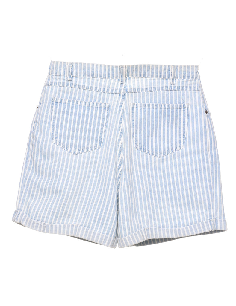 Light Wash Rolled Hem Denim Shorts - W32 L5