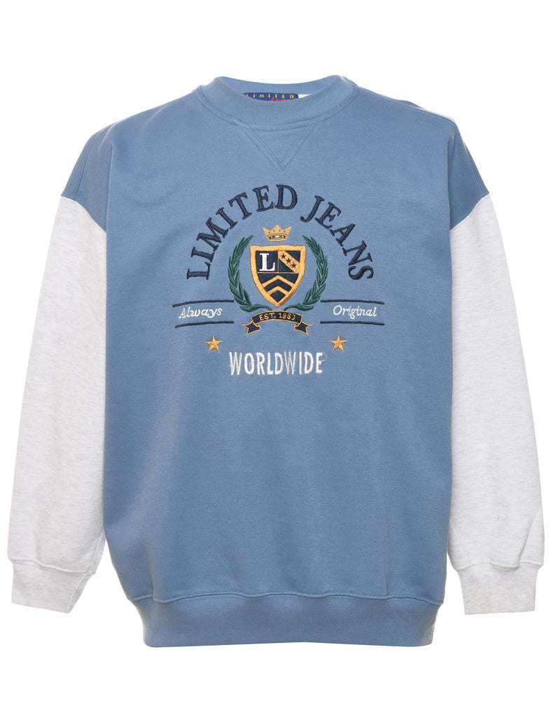 Limited Jeans Embroidered Sweatshirt - XXL