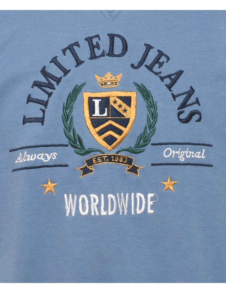 Limited Jeans Embroidered Sweatshirt - XXL