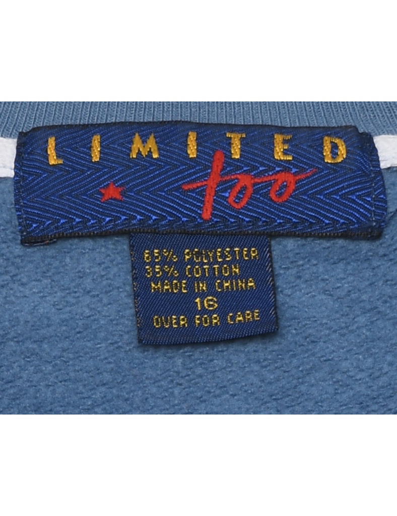 Limited Jeans Embroidered Sweatshirt - XXL