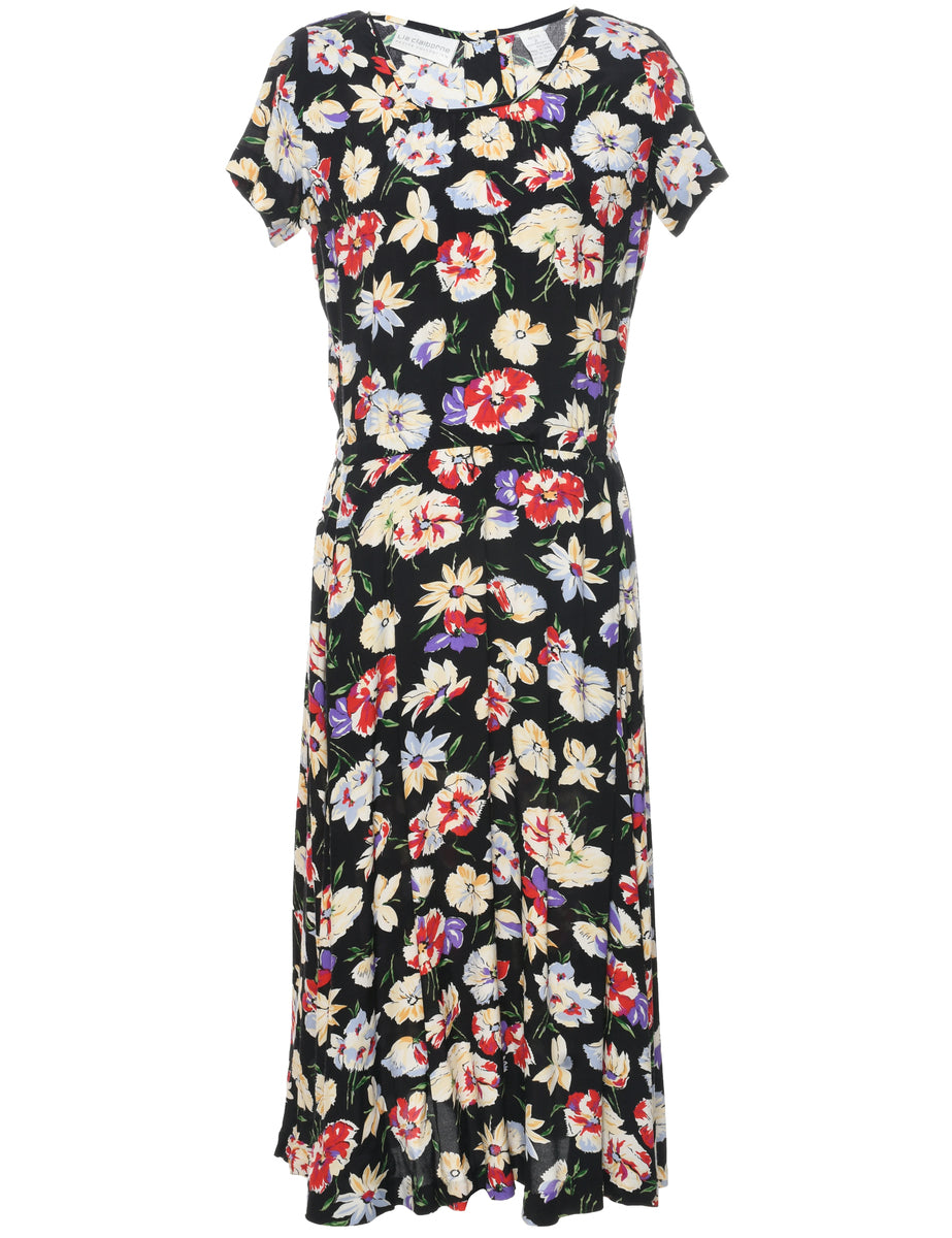 Women's Liz Claiborne Liz Claiborne Floral Print Dress Black, M Women's Liz Claiborne Liz Claiborne Floral Print Dress Black, M