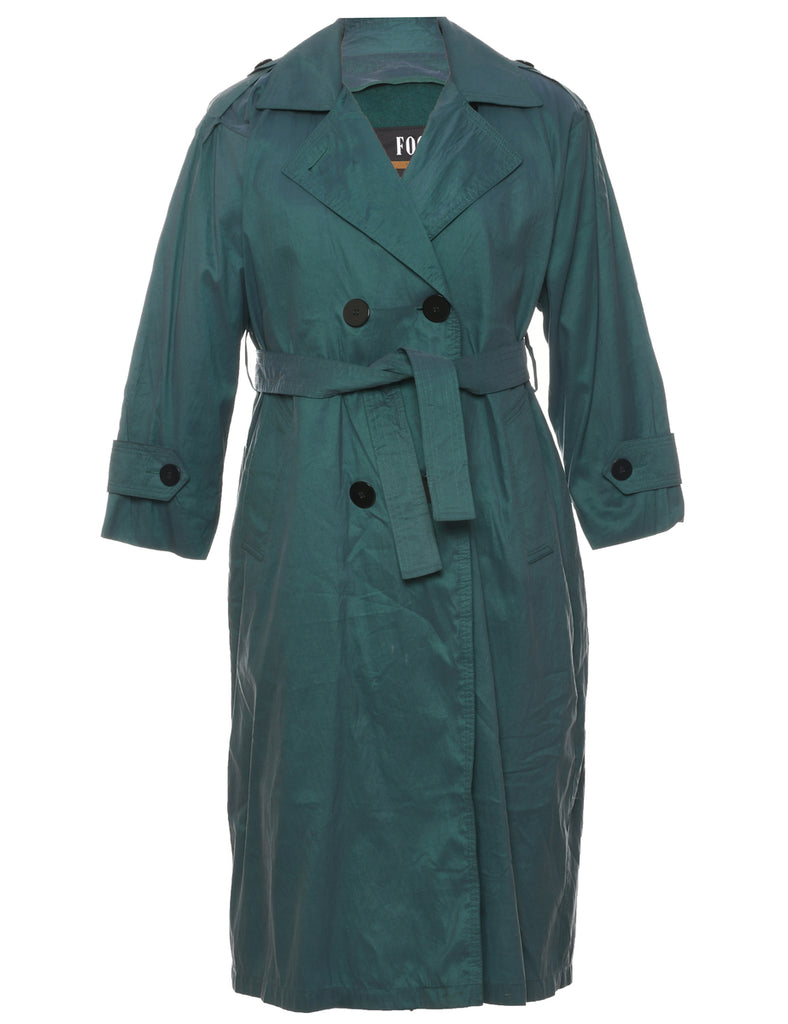 London Fog Dark Green Trench Coat - L