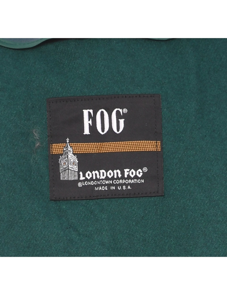 London Fog Dark Green Trench Coat - L
