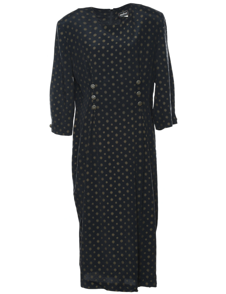 Long Sleeved Black Dress - XL
