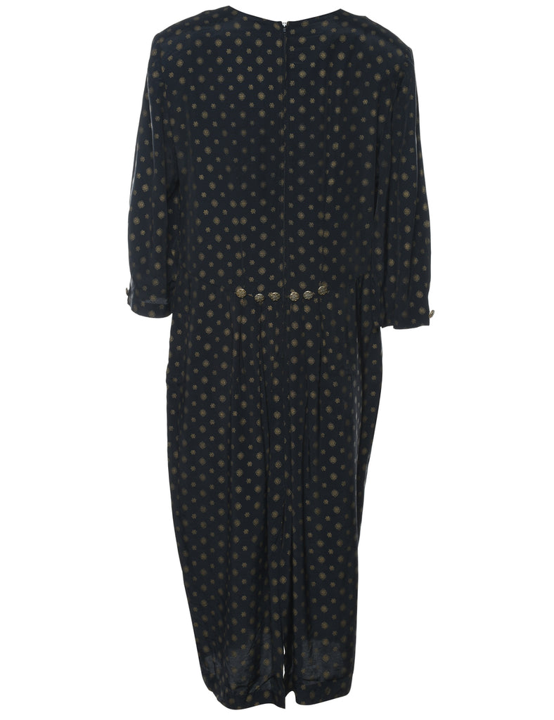 Long Sleeved Black Dress - XL