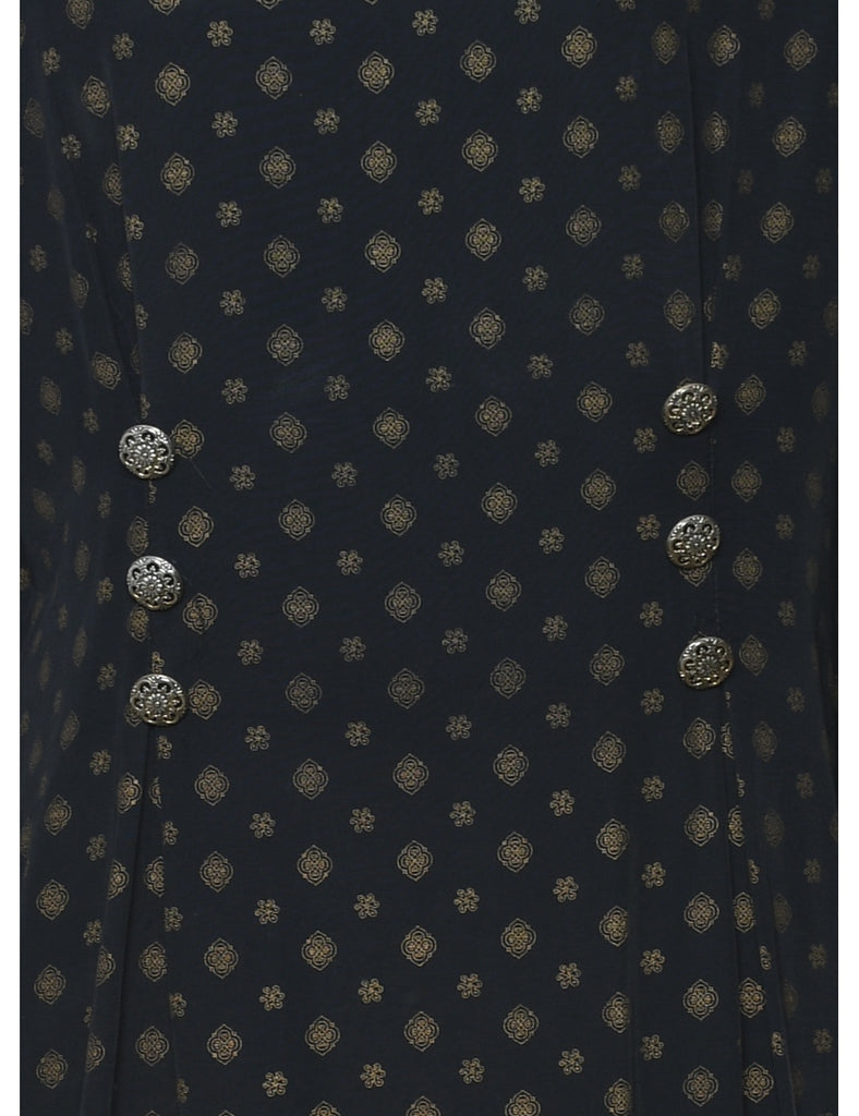 Long Sleeved Black Dress - XL